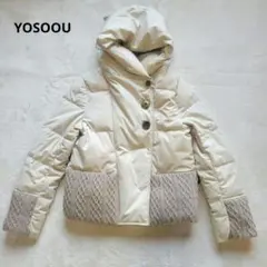 洗える✨粧う　YOSOOU　ショートダウンジャケット　フードジャケット　ウール