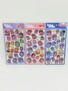 【新品未使用】コナン 3種　セット　うるちゅるPOPシール