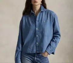 美品　Polo Ralph Lauren クロップド ボクシー デニム シャツのサムネイル