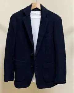 ナノユニバース　ニットジャケット ネイビー S