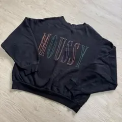 MOUSSY ブラック トレーナー FREEサイズ