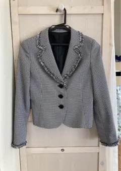 チェック柄テーラードジャケット　9AR