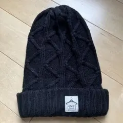 GAVIC ケーブル編みニット帽 黒