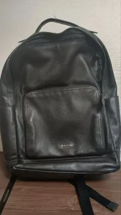 COACH コーチ メンズ 黒 レザー バックパック リュック ビジネス