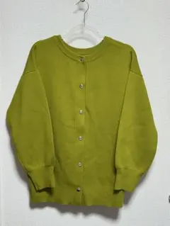 GU オリーブグリーン カーディガン　Lサイズ