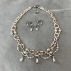 パーティ向け　ネックレス　イヤリングセット