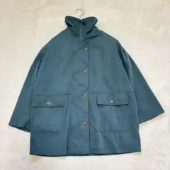yn007 スプリングコート スタンドカラー オーバーサイズ レトロ ゆったり