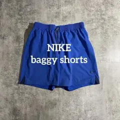 ナイキ NIKE ショーツ ブルー Lサイズ相当 スウッシュ ランニング水陸両用