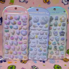 コットンパフィーシール　ハローキティ　シナモロール　はぴだんぶい　正規品