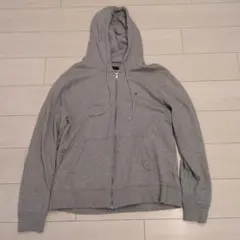 TOMMY HILFIGER グレー フルジップフーディ XL