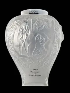 【良個体】LALIQUE ルネ・ラリック オルモー ORMEAUX 花瓶 良個体】LALIQUE ルネ・ラリック オルモー ORMEAUX 花瓶 - メルカリ