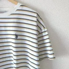 【古着】レディースTシャツワンピースマルチボーダー カジュアル 韓国ファッションのサムネイル
