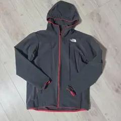 The North Face フード付きジャケット M グレー/レッド