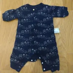 UNIQLO/ネイビー 車と星柄/ロンパース/60cm