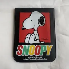 スヌーピー パスケース 昭和レトロ 黒①