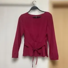 ROPÉ PICNIC バーガンディ長袖ブラウス 38