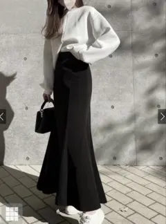 マーメイドフレアスカート　黒