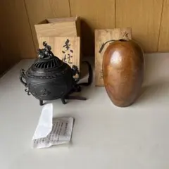 銅製　花瓶　香炉　2個セット　共箱 在銘　未使用倉庫保管品 銅製 花瓶 香炉 2個セット 共箱 在銘 未使用倉庫保管品 - メルカリ