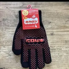 ホカロン 吸湿発熱手袋 ブラック/レッド