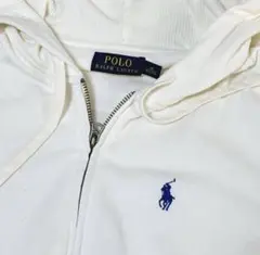 POLO RALPH LAUREN ホワイトフーディ カットソーパーカー
