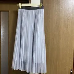 美品⭕️アナイマットオーガンジープリーツスカートライトグレー38