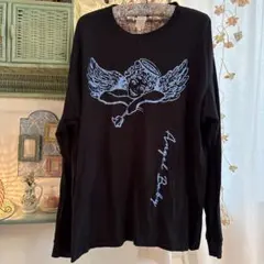 ② ガルフィー 天使 キリスト エンジェル 半袖 Tシャツ 黒 ブラック 