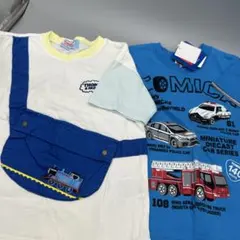 男の子　半袖　トップス　Ｔシャツ　セット　トミカ　トーマス 110