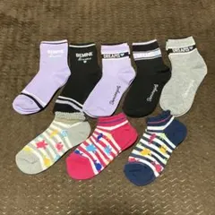 女の子ソックスまとめ売り8足 19〜24㎝スニーカーソックスメッシュ