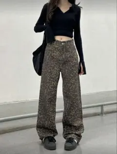 ヒョウ柄 デニム