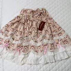 【新品】BODYLINE フラワープリント フレアスカート　Sのサムネイル