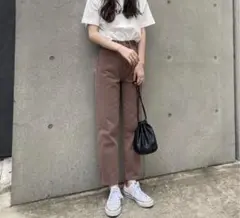 ストレート デニム ブラウン