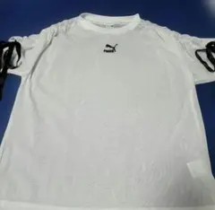 PUMA リボン付きホワイトTシャツ