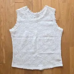 ヴィンテージ レトロ タンクトップ キャミソール トップス 刺繍