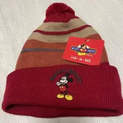 新品タグ付き☆ MICKEY MOUSE FOR KIDS ポンポンニット帽