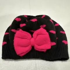 ハート柄リボン付きニット