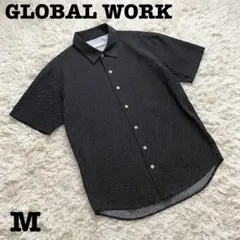 GLOBAL WORK⭐︎グローバルワーク＿ドット柄半袖シャツ　黒色　Ｍ　メンズのサムネイル