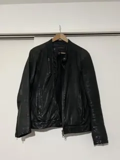 黒 レザー シングルライダースジャケット　M