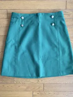 ZARA BASIC グリーンタイトスカート