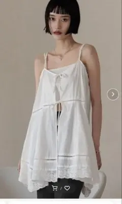 2WAYコットンレースミニワンピース