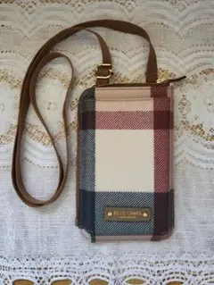 [美品]ブルーレーベルクレストブリッジ スマホポシェット