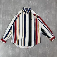 CHAPS ラルフローレン ランダムストライプ BD長袖シャツ L アメカジ