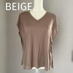 BEIGE. ベイジ　カットソー　サイズ4ベージュ Vネック ノースリーブ