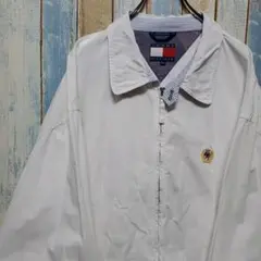 1251☆トミーヒルフィガー☆ドリズラージャケット☆90s☆ワンポイント刺繍ロゴ