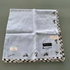 Aquascutum 青 車 プリント ハンカチのサムネイル