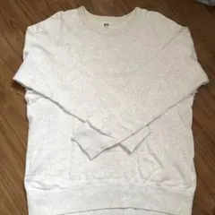 ♣️UNIQLO コットン100% ライトグレー トレーナー XLサイズ
