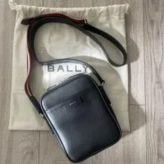 BALLY ブラック レザー ショルダーバッグ