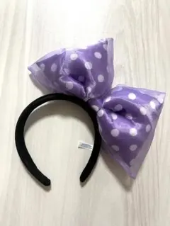 ミニーマウス 水玉リボンカチューシャ