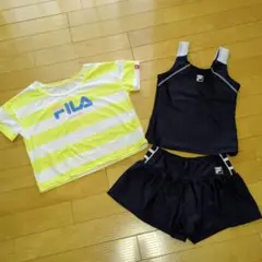 FILA セパレート水着 タンクトップ＆スカート付きショートパンツ　130センチ