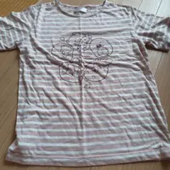 すみっコぐらし ボーダーTシャツ ピンク Mサイズのサムネイル