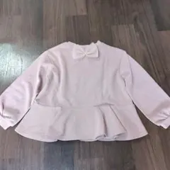 apres les cours リボン ピンク ラメ トレーナー110cm